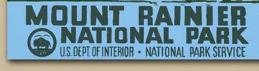 Background based on the Mount Rainier National Park Poster