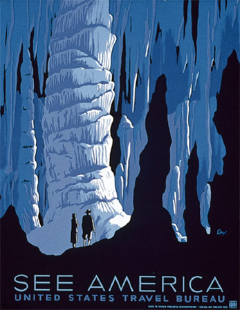 See America US Travel Bureau - Carlsbad Caverns Poster