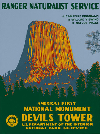 Devils Tower - National Park Service Poster