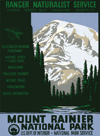 Mount Rainier National Park - National Park Service Poster