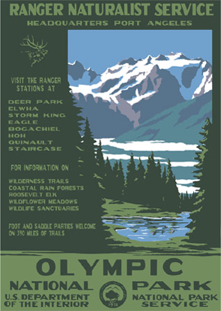 Olympic National Park - National Park Service Poster