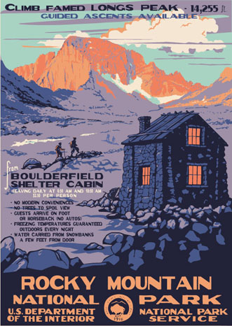 Rocky Mountain National Park - National Park Service Poster