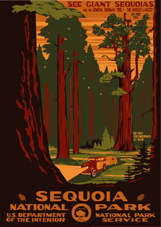 Sequoia (Kings Canyon) National Park - National Park Service Poster