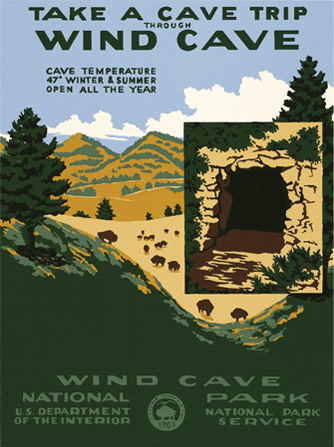 Wind Cave National Park - National Park Service Poster