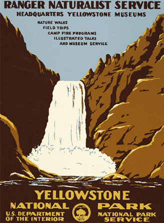 Yellowstone National Park - Falls Poster -  National Park Service Poster