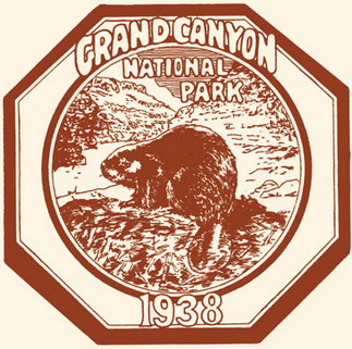 Grand Canyon National Park Window Sticker - 1938 - Beaver