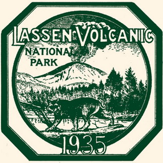 Lassen Volcanic National Park Window Sticker - 1935 - Bobcat