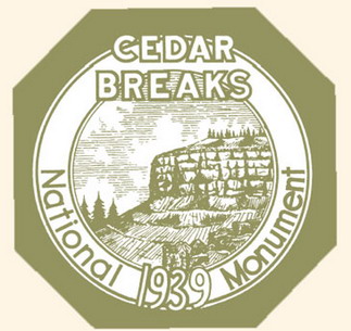 Cedar Breaks National Monument Window Sticker - 1939