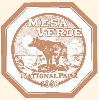 Mesa Verde National Park Window Sticker - 1936 - Coyote