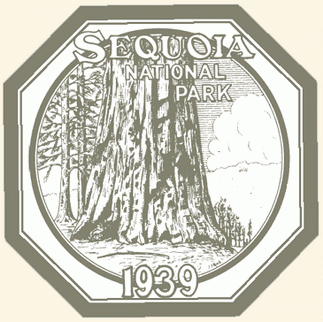 Sequoia National Park Window Sticker - 1937 - Bison