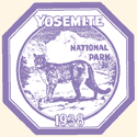 Yosemite National Park Window sticker - 1938 - Mountain Lion - Cougar