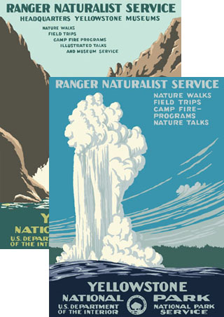 Yellowstone limited edition Poster Set--Historic Designs | Ranger Doug ...