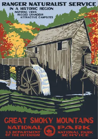 ★ ホンマタカシ MOUNTAINS OF GOD ポスター Great Smoky Mountains National Park - Mill - Ranger Doug's Enterprises