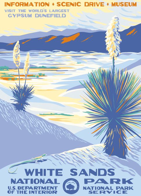 White Sands National Park silkscreen print now available