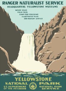 Yellowstone National Park – Falls – Original Coloring